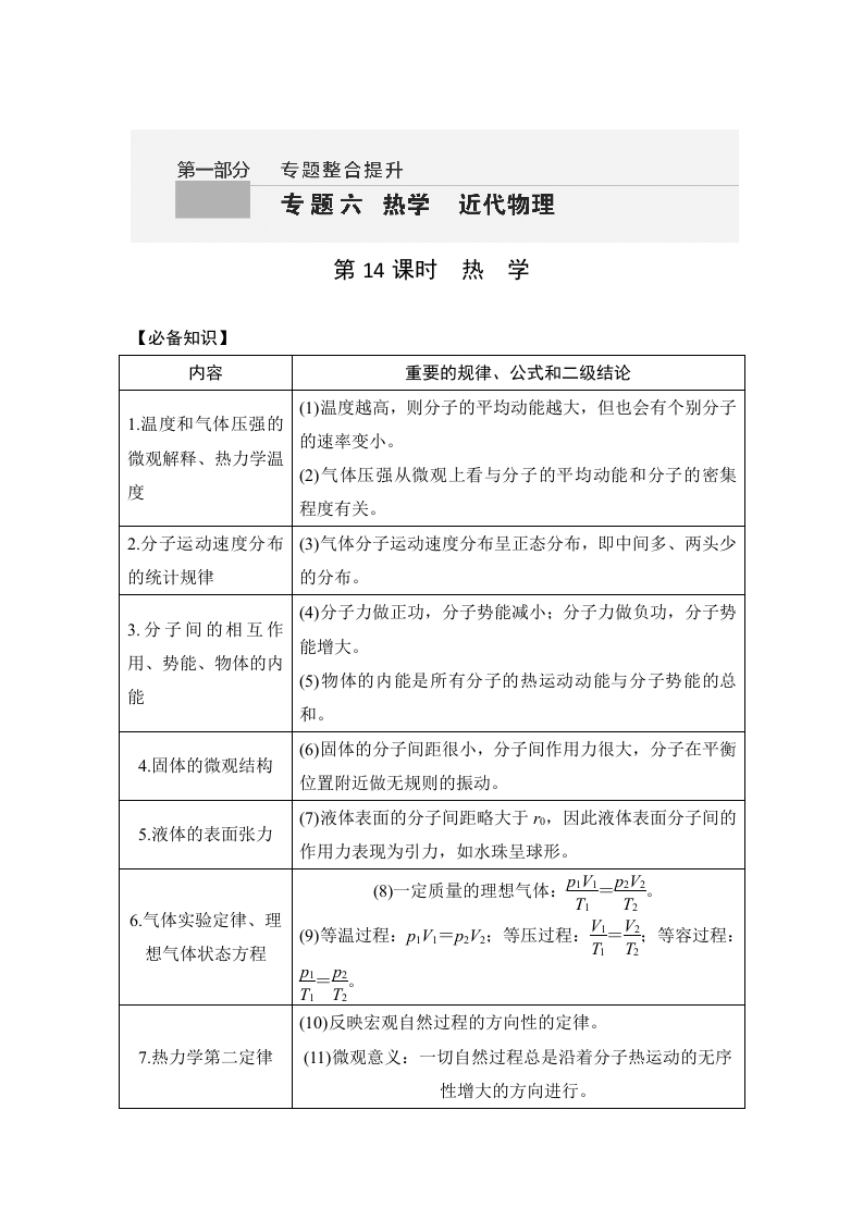 第14课时　热　学_2新质力文库 - 聚焦新质生产力发展的数字化知识库_行业洞察 / 理论成果 / 实践指南免费下载新质力文库